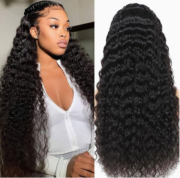 34 inch Deep Wavy Human Hair Wig